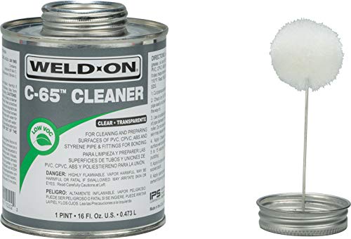Weld-On 10202 C-65 Pvc/Cpvc/Abs/Styrene Cleaner - Low-Voc, Clear, 1 Pint (16 Fl Oz) #TOP2