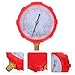 Veemoon Automotive Manifold Gauge Set with Red High Pressure Gauge and Hoses for Car Air Conditioner Maintenance and Refrigerant Recharge