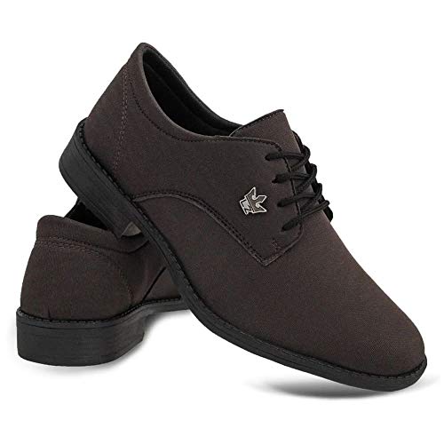Oxford Casual Masculino Botinha Tênis De Amarrar Formal 401-DB Cor:Café;Tamanho;44
