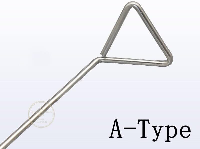 10pcs/lot Lab Stainless Steel Triangular/L-Shape Cell Spreader for Petri Dish Cells Push and Scrape Laboratory Experiment (Size : B-Type)