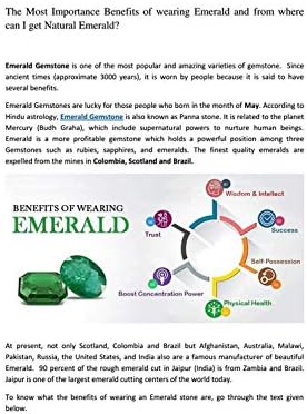 8.25 Ratti 7.00 Carat Silver Adjustable Headband with Certified Natural Emerald for Men and Women - AMZ880, Small, Sterling Silver