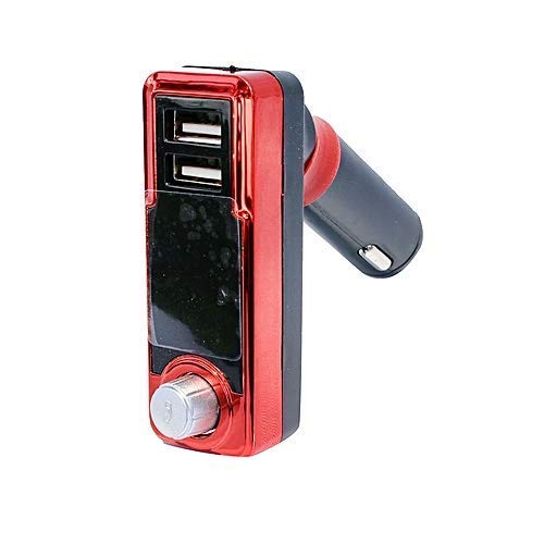 Lapras Bluetooth FM Transtter, Wireless in-Car FM Transtter Stereo Radio Adapter Car Kit with 2 USB Car Chargers, Hands Free Calling for All Smartphones