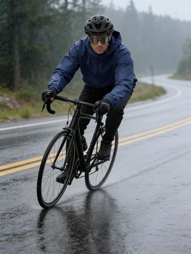 Image of UIQUR Mens Raincoat Waterproof Rain Jacket