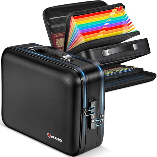 Fireproof Document Box with Lock and Waterproof Shell