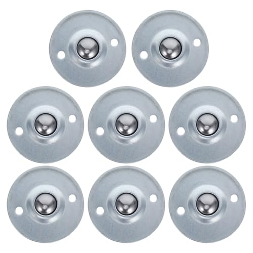 Garneck 8pcs General 360° Rotating Roller Ball Bearings for Transfer Units, Steel Mini Caster Wheels for Furniture and Appliance Rollers, Industrial Ball Casters