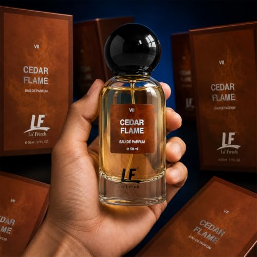 Image of La French Cedar Flame Unisex Perfume 50ml | Long Lasting Premium Fragrance | Intense & Refreshing Scent | Eau de Parfum for Men & Women | Luxury Perfume for Daily Wear, Office, Parties