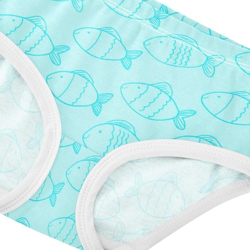 Ocean Fish Blue Toddler Girls's Underwear 2T 23028604
