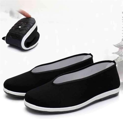 Old Beijing Cloth Shoes Traditional Chinese Martial Arts Shoes Men's and Women's Kung Fu Shoes Wing Chun Tai Chi Shoes Black Cloth Casual Shoes Sports Shoes3