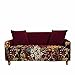 Fansushop Stretch Sofabezug Antirutsch Sofaüberwürfe mit Armlehnen, 3D Blumendruck Ecksofa L Form Sofa/Couchbezug/Sesselbezug für Wohnzimmer Wohnkultur (Burgunderrot,1 Sitzer(90-140cm))