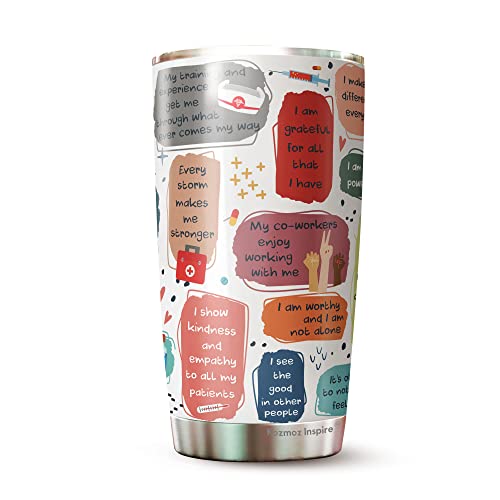 Kozmoz-Inspire-Nurse-gift-Nurse-accessories-for-work-gifts-for-nurses-nursing-graduation-gifts-nurses-week-nursing-gifts-for-new-nurses-nurse-appreciation-gift-Nurse-Daily-Affirmations-Tumbler-20oz Kozmoz Inspire Nurse gift Nurse accessories for work gifts for nurses nursing graduation gifts nurses week nursing gifts for new nurses nurse appreciation gift Nurse Daily Affirmations Tumbler 20oz