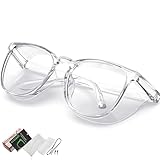 [GOKEI] 花粉防止メガネ 花粉症 メガネ 曇らない 花粉メガネ 【両面曇り止め ブルーライトカット】 花粉症メガネ 飛沫防止メガネ 花粉 症 レディース メンズ 花粉症用 花粉対策 メガネ 花粉用 かふんしょうのメガネ 花粉症予防メガネ クリア