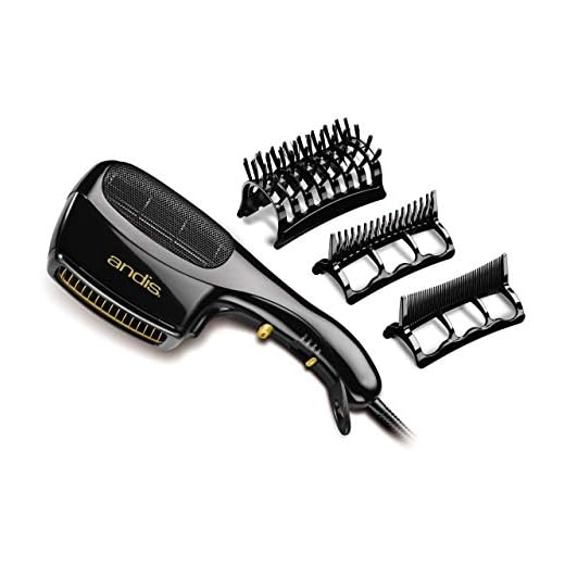 Andis 30120 1875-Watt Tourmaline Ceramic Ionic Styling Hair Dryer, Styling Hair Dryer with Ionic Frizz-Free Technology, No Heat Damage, Lightweight Hairdryer for Normal & Curly Hair - Black