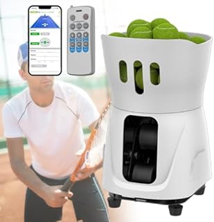 Lanzador automático de pelotas de tenis con control remoto, tecnología inteligente, tolva de gran capacidad, ideal para practicar y entrenar para todos los niveles de habilidad