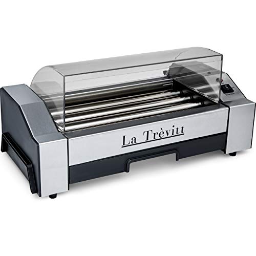 La Trevitt Hot Dog Roller- Sausage Grill Cooker Machine- 6 Hot Dog Capacity - Commercial And Household Hot Dog Machine For Family Use #TOP1