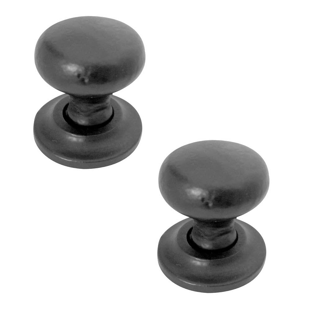 Loops Black 2 Pack Elegant 32Mm Round Cupboard Knob For Timeless Decor - Kitchen Cabinet Knob