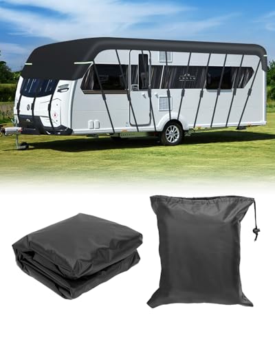 SUPAREE Cubierta Techo Caravana Funda Autocaravana Impermeable Funda para Techo Caravana Protección UV Tela Oxford 210D con Tiras Reflectantes 10x3m