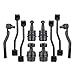Front Outer Tie Rods + Front & Rear Sway Bars + Upper Lower Ball Joints Fit for Jeep Grand Cherokee 1999-2004 - Suspension Parts Kits 12pc