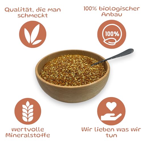 Bio Braunhirse - Natürliches Superfood für eine gesunde Ernährung, ganze Körner,100% aus Österreich (1Kg)