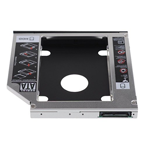 SDD Hard Drive Caddy Case,Universal 9.5mm SATA to SATA 2nd SSD HDD Hard Drive Caddy Adapter Tray Case for DELL HP Lenovo ThinkPad ACER Gateway ASUS Sony Samsung MSI Laptop