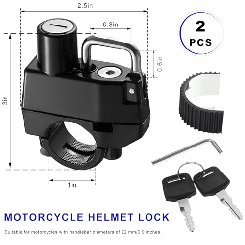 XJVSS 2-Pack Anti-Theft Helmet Lock