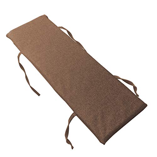 LRuilo Cojín para banco de jardín, 2 plazas, lavable, 100/120 cm de largo, cojín suave antideslizante para interior y comedor (100 x 35 cm), color marrón Cover