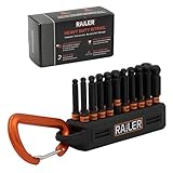 Ball End Hex Bit Set - Railer 2 Inch Impact Driver 20pc Hex Bit Set With A Bit Holder & Carabiner. P