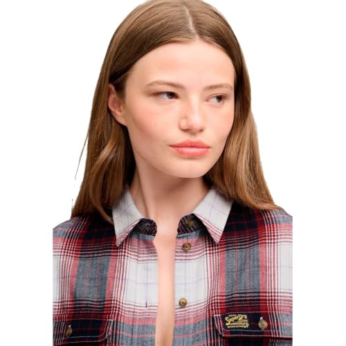 Chemise manches longues en flannelle carreaux femme Superdry - vue 4