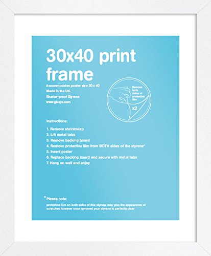 GB Eye LTD, branco, 30 x 40 cm - Eton, moldura