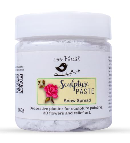 Image of Little Birdie Sculpture Paste (160 gm, Snow Spread) | for Sculpture Painting, 3D and Relief Art | DIY Art and Craft