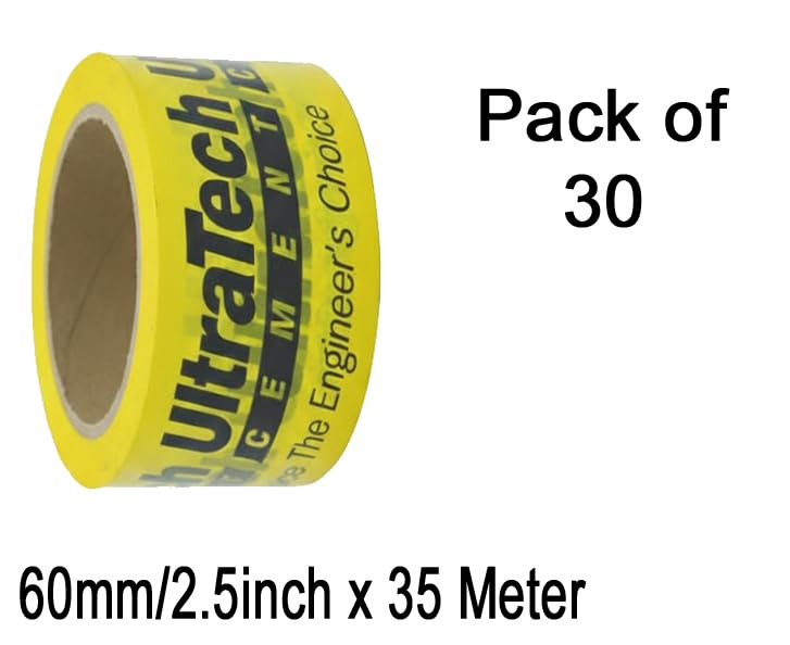 Image of 30 Roll, Per Pack Adhesive Tape Shuttering Tape -35 Meters in Length - 60mm /2.5inch Width, Bopp Tape Used in Slab for Construction of Buildings & Multi-Purpose Use
