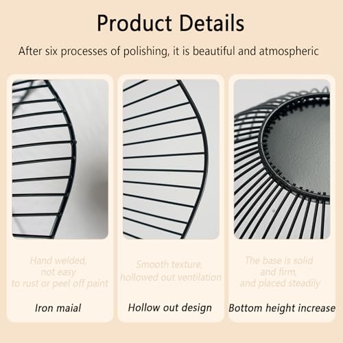 Wyndshades Black Metal Fruit Bowl – Large Wire Fruit Basket For Kitchen Counter, Modern Decorative Holder For Fruits & Vegetables, Anti-Rust Table Centrepiece (Deep) - 3