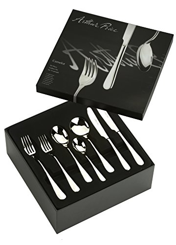 Image of Arthur Price Camelot 84-Piece Stainless Steel 12 Person Boxed Set, Silver