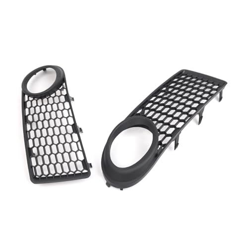 Pair Auto Front Bumper Fog Light Grille Honeycomb Hex Grill Cover Black Compatible For VW Volkswagen Beetle & Beetle Convertible 2006-2010