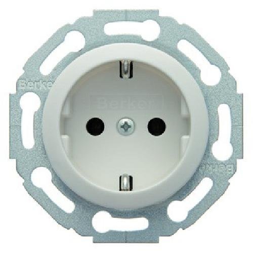 Preisvergleich Produktbild Hager Berk Steckdose SCHUKO 474520 Palazzo polarweiss, weiß
