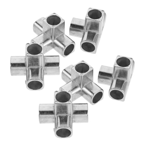 KOMBIUDA 6 Pezzi Connettore Vie per Bastone Armadio in Alluminio Rinforzato Giunto Multiuso per Organizzatore Scarpe e Mobile Accessorio Stabile per Mobili con Diametro Interno