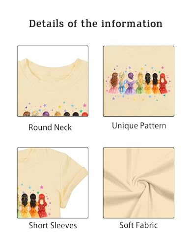 Image of Magical Girl Shirt Cute Snacks Graphic Tee Toddler Kids Girls Holiday Short Sleeve Outfits Tops 3-10 Years