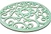 Simplyfernished Set of 3 Silicone Trivets for hot pans | Decorative design mimics iron trivets | Flexible hot pads | Perfect gift for housewarming, weddings, Jadeite collectors! | Peach or Mint color