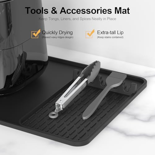 image for Garolue Silicone Heat Resistant Mats for Countertop,24x16 Inch Air Fry