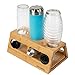 Porte-Bouteille Delcosmo avec égouttoir - Convient aux Bouteilles en Verre, en Plastique et en Acier - Compatible avec Les Bouteilles Sodastream Crystal, Duo et Emil - Espace pour 3 Bouteilles