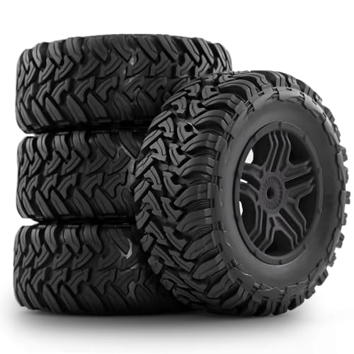 RC�J�[�^�C�������Z�b�g Compatible With Tamiya XV01 XV02 For TT01 For TT02 1/10 RC���[�V���O�J�[�p�A�b�v�O���[�h�p�[�c�A�N�Z�T���[ 68mm�^�C�� �S���^�C���z�C�[���^�C��(Black)