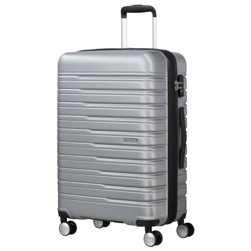American Tourister Flashline - Spinner M, Maleta, 67 cm, 69/75 L, Plata (Sky Silver)