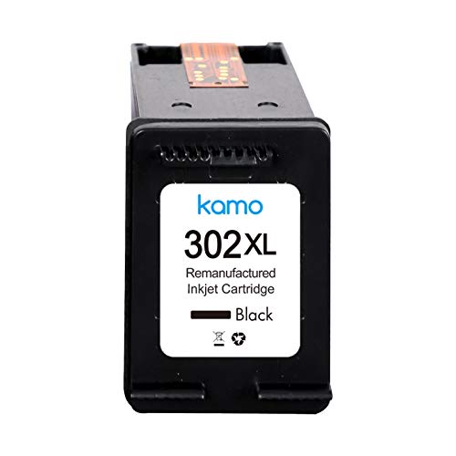 Kamo 302XL Cartuchos de Tinta Compatible con HP 302 302XL HP Envy 4520 4525 4524 4527 4522 4528 Officejet 3833 4658 3834 3830 3831 4654 4650 Deskjet 3630 2130 3636 1110 3633 3632 3638 (1xNegro)