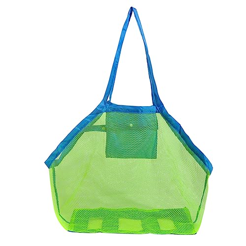 Beach Mesh Tote Bag for Sand Large Quick Drying Design for Beach Pool and Boat Play Shell Collection Bag with Heavy Duty Handles