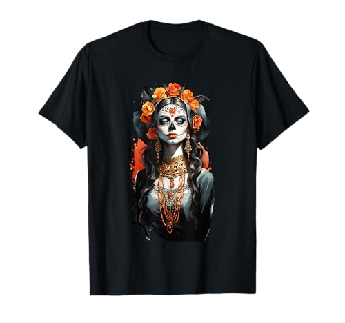 Dia -de-los- Muertos Graphic: Funny Mickey Mexican Skulls T-Shirt