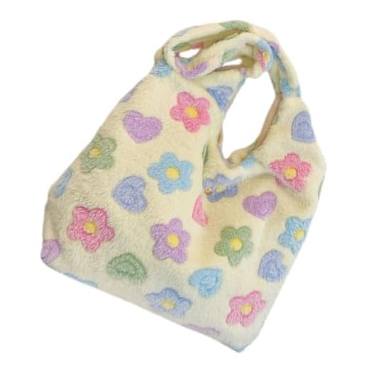 BESPORTBLE Flauschige Tote Bag Für Frauen Große Umhängetasche Aus Plüsch Mit Amplem Stauraum Für Strand Gym Einkaufen Und Reisen Vielseitige Süße Tasche Für Mädchen Und Damen