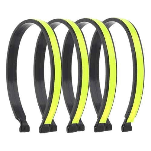 Toddmomy 4Pcs Reflective Cycling Trouser Clips for Enhanced Visibility Professional Cycling Trousers Band Safety Gear for Night Riding Exercise