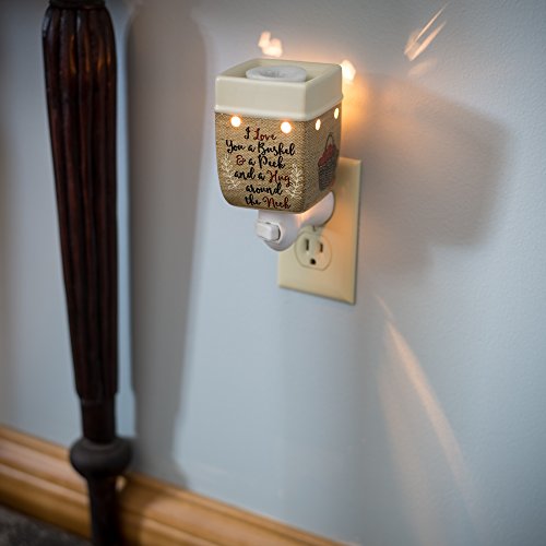 Elanze Designs I Love You A Bushel A Peck Burlap Apples Cream Ceramic Stone Plug-In Warmer #TOP3