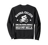 mamma ciclista ciclismo bicicletta divertente regalo felpa