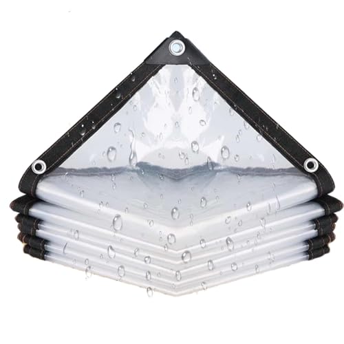 Bâche de protection résistante pluie 2x7m bâche étanche transparente œillets - 2