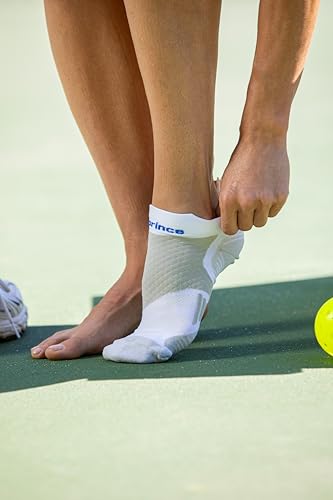 Prince Pickleball Ankle Socks Performance Double Tab Sports Sock Compression Running Low Cut Womens Mens 3 Pair Pack  thumb #5